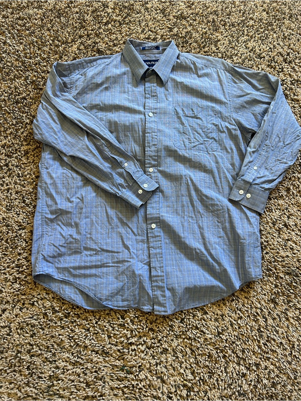 Nautica Men’s Light Blue Button-Up shirt